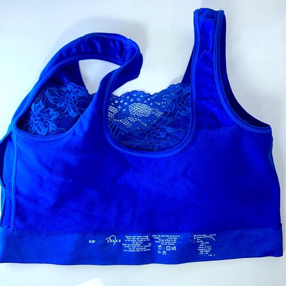 Rhonda Shear 3 Bra Camisole Bundle Size M/L Grey Blue Brown Feminine Work Casual - Picture 4 of 13